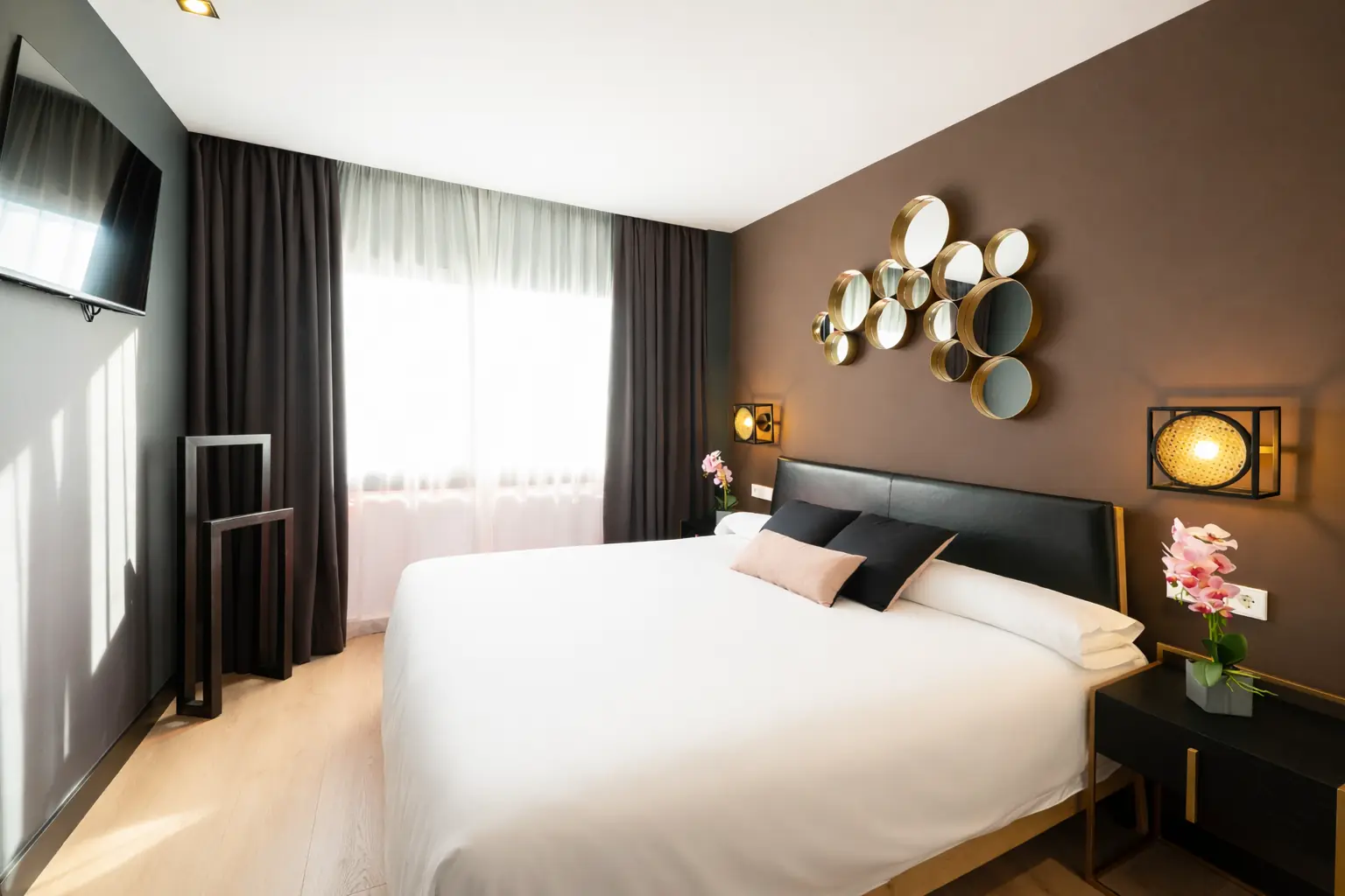 Decoracion Pared Espejos Circulares Dorados