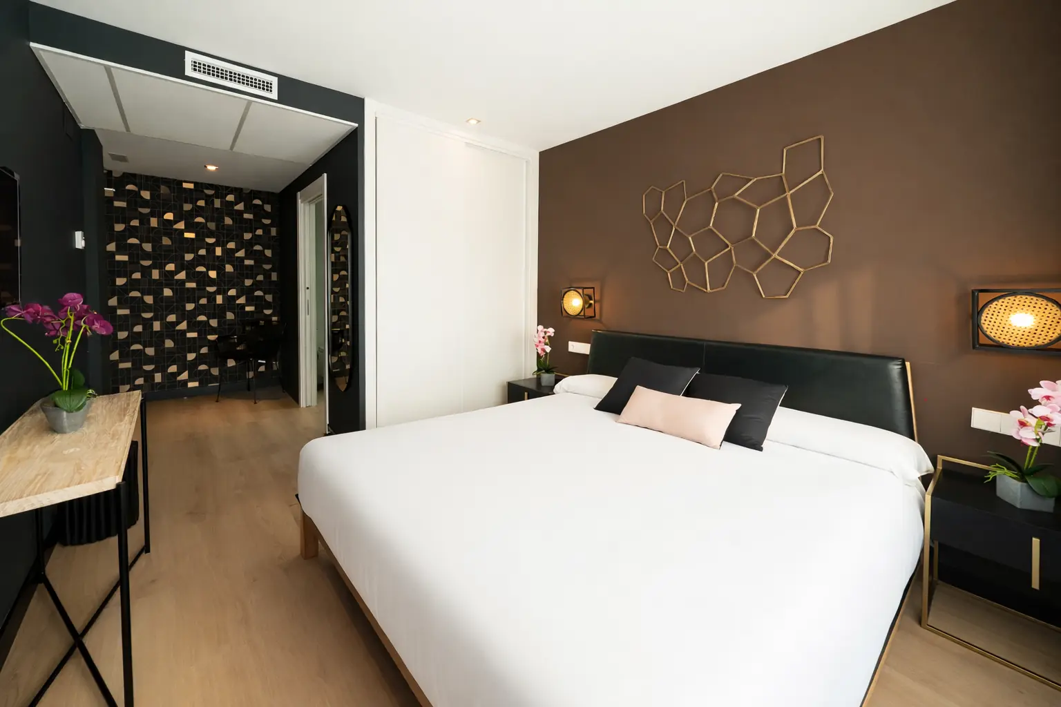 Lujo Papel Pintado Geometrico Negro